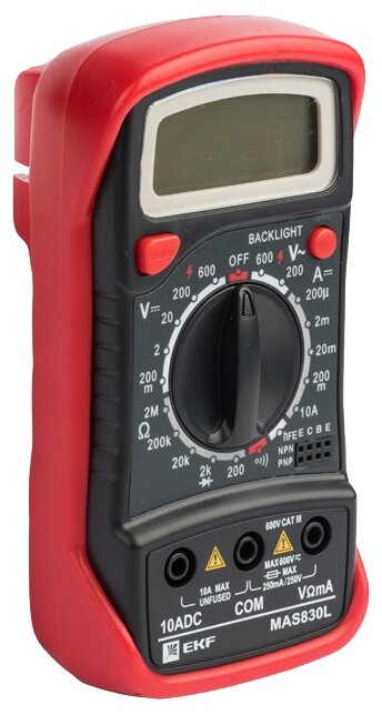 

Мультиметр EKF Expert MAS830L, Категория III (In-180701-pm830L), MAS830L