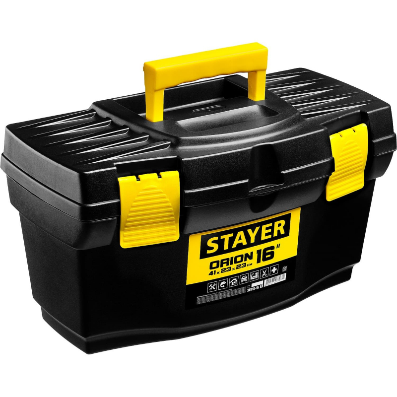 

Ящик 41 см x 23 см x 23 см, пластик, ручка, STAYER ORION-16 (38110-16_z03), ORION-16