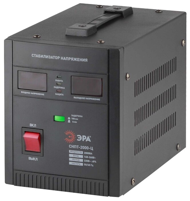 

Стабилизатор напряжения Эра СНПТ-2000-Ц, 2000VA, 2000W, EURO, черный, СНПТ-2000-Ц