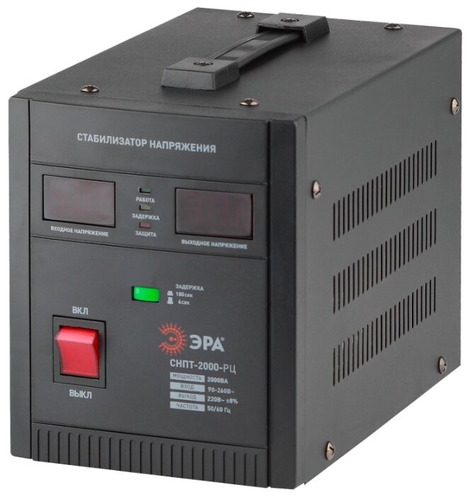 

Стабилизатор напряжения Эра СНПТ-2000-РЦ, 2000VA, 2000W, EURO, черный, СНПТ-2000-РЦ