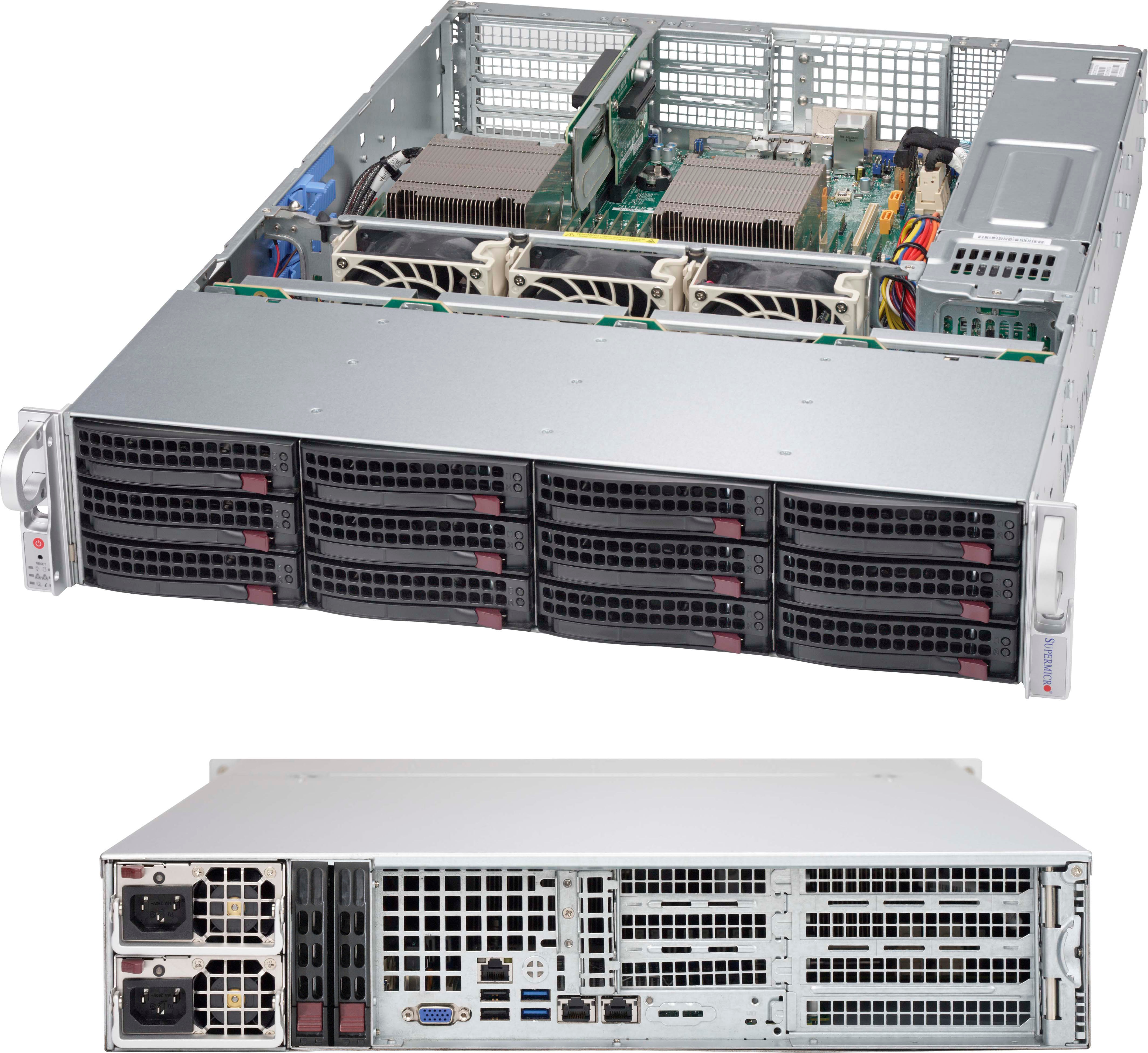 

Корпус Supermicro 826BAC4-R1K23WB, Proprietary, 2U RM, 12x3.5 HS, Redundant 2x1200W, черный (CSE-826BAC4-R1K23WB), 826BAC4-R1K23WB