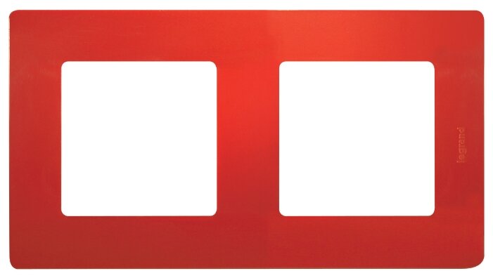 

Рамка Legrand Etika, горизонтальная и вертикальная, 2-поста, 4-модуля, красный (672532)