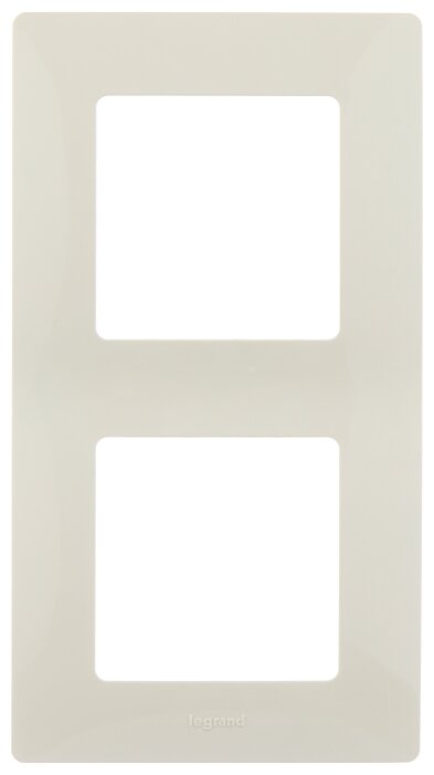 Рамка Legrand Etika, горизонтальная и вертикальная, 2-поста, 4-модуля, слоновая кость (672512)