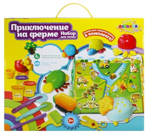 

Масса для лепки ALTACTO CLAY "Приключение на ферме", 6 цветов, 510г (ACL1502-135), "Приключение на ферме"
