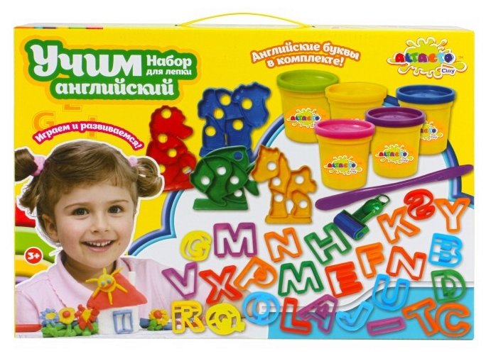 

Масса для лепки ALTACTO CLAY "Учим алфавит", 5 цветов, 425 г (ACL1502-140), "Учим алфавит"