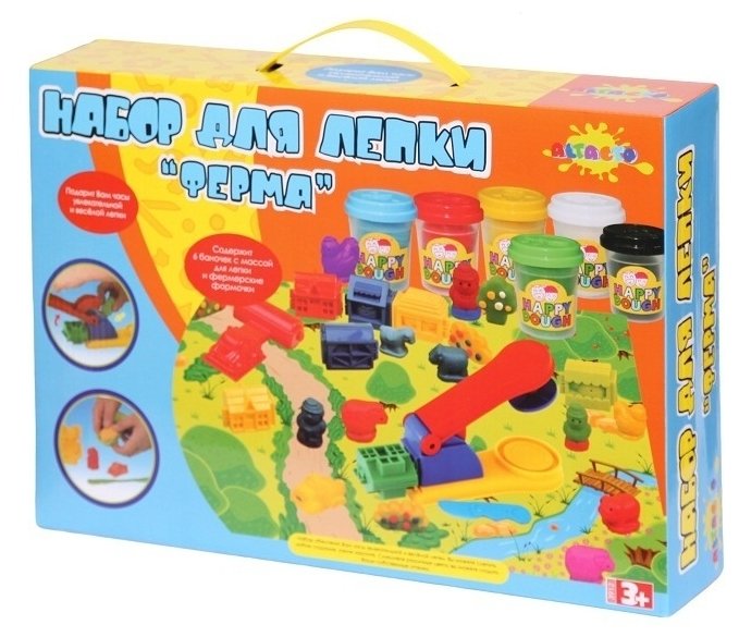 

Масса для лепки ALTACTO CLAY "Ферма", 6 цветов, 340 г (3912), "Ферма"