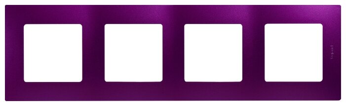 

Рамка Legrand Etika, горизонтальная и вертикальная, 4-поста, 8-модулей, фиолетовый (672564)
