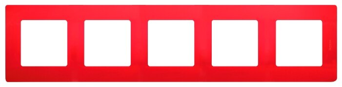 

Рамка Legrand Etika, горизонтальная и вертикальная, 5-постов, 10-модулей, красный (672535)
