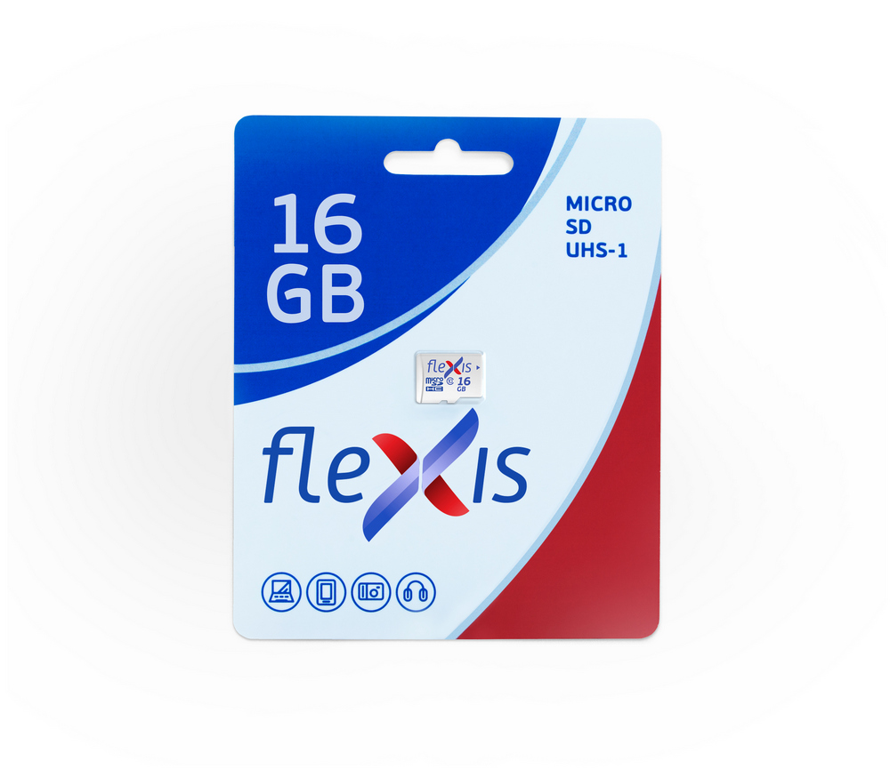 

Карта памяти 16Gb microSDHC Flexis Class 10 UHS-I U1, FMSD016GU1