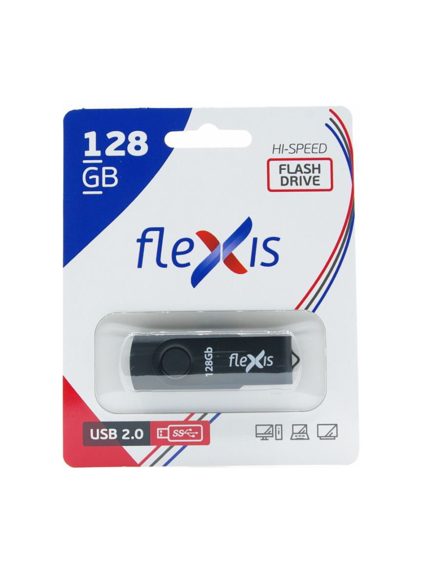 

Флешка 128Gb USB 2.0 Flexis RB-103, черный (FUB20128RB-103), RB-103