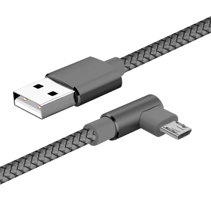 

Кабель Jet.A USB2.0-micro USB 2.0, L-shape" коннектор, QC3.0 , 2A, 2м, серый (JA-DC25 2m Grey)