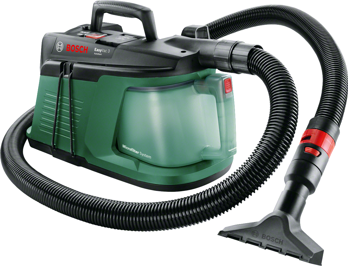 Строительный пылесос BOSCH EasyVac 3, сетевой, 700Вт, сухая уборка, объем пылесборника 2.1л, мешок, диаметр шланга 35мм, длина шланга 5.5м, встроенная розетка, 4.3кг (06033D1000)