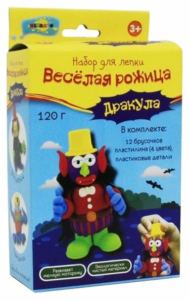 

Масса для лепки ALTACTO CLAY "Дракула", 4 цвета, 120г (ACL1502-003), "Дракула"