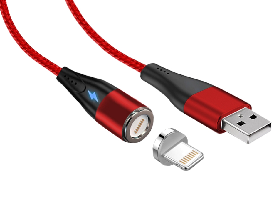 

Кабель Jet.A USB2.0-lightning 8pin, нейлон, поддержка QUICK CHARGE, 3А, магнитный, LED, 2м, красный (JA-DC48 2m Red)