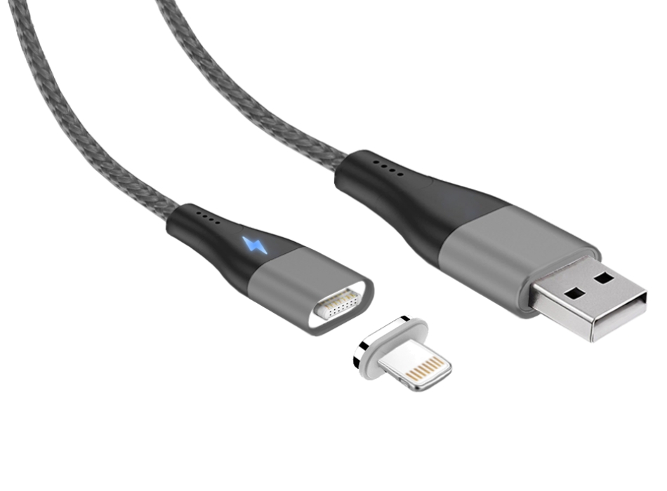 Кабель USB 2.0(Am)-Lightning 8-pin, 1 м, серый Jet.A