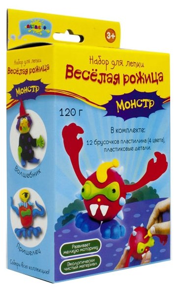 

Масса для лепки ALTACTO CLAY "Монстр", 4 цвета, 120г (ACL1502-004), "Монстр"