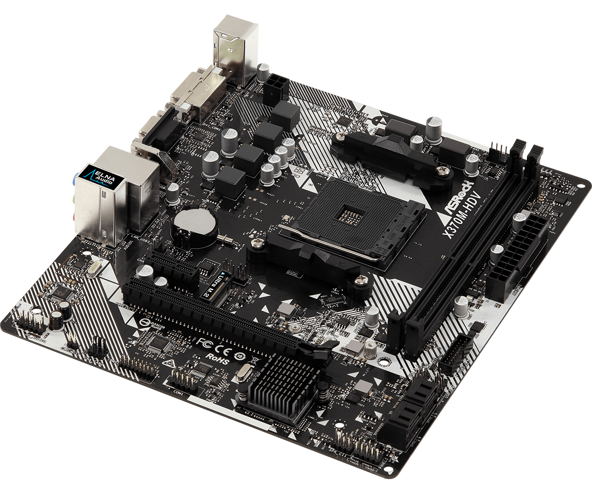 ASRock X370M HDV R4.0 SocketAM4 AMD X370 mATX 755005 e2e4