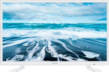 

Телевизор 24" Yuno ULM-24TCW112, HD, 1366x768, DVB-T2 /C /S2, HDMIx1, USBx1, белый, ULM-24TCW112