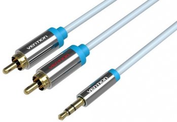 

Кабель Vention Jack 3.5(M)-2xRCA(M), Ферритовый фильтр Позолоченные разъемы прямой экран 2м, серый (P550AC200-S)
