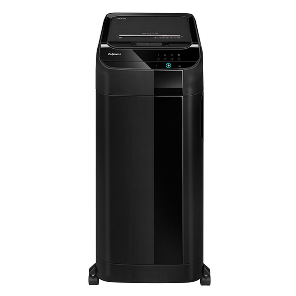

Шредер FELLOWES AutoMax 600M, секретность P-5, 300 см/мин., фрагменты - 2ммx1.2см, 83л, 600 листов, скрепки, скобы, карты (FS-46574), 600M