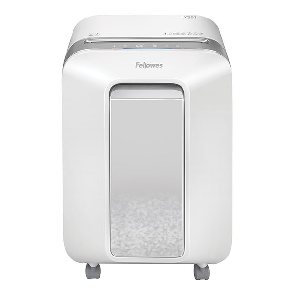 

Шредер FELLOWES PowerShred LX201, секретность P-5, 200 см/мин., фрагменты - 2 мм x 1.2 см, объем 22 л, кол-во листов до 12 шт., скрепки, скобы, карты (FS-50501), LX201