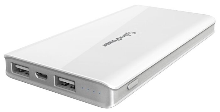 Портативный аккумулятор (Powerbank) Cyberpower CP10000PEG, 10000mAh, 2xUSB, 2.1A, белый