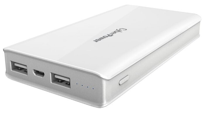 

Портативный аккумулятор (Powerbank) Cyberpower CP15000PEG, 15000mAh, 2xUSB, 2.1A, белый, CP15000PEG