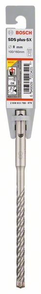

Бур SDS plus ⌀8мм x 100мм/160мм Bosch SDS plus-5X (2608833789)