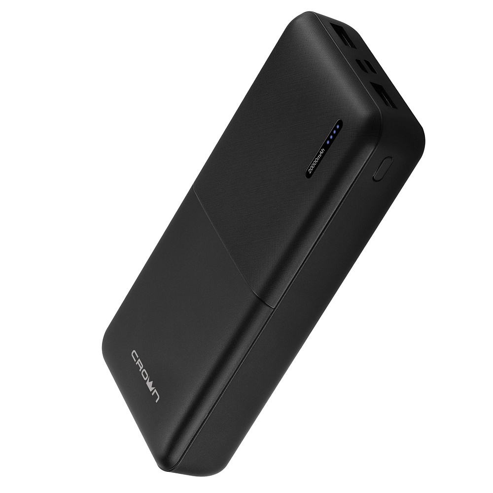 

Портативный аккумулятор (Powerbank) Crown CMPB-2000, 20000mAh, 2xUSB, 2.1A, черный (CM000003194), CMPB-2000