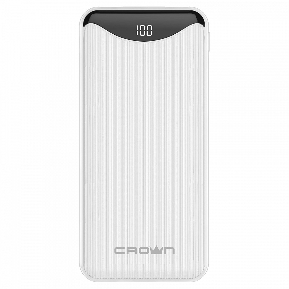 

Портативный аккумулятор (Powerbank) Crown CMPB-603, 10000mAh, 2xUSB, 2.4A, Type-C, QC, PD, белый (CM000003091), CMPB-603