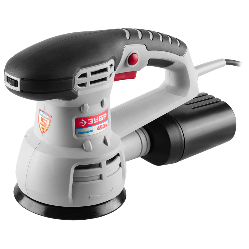 Эксцентриковая шлифовальная машина ЗУБР ЗОШМ-450-125, 450 Вт, 12.5 см
