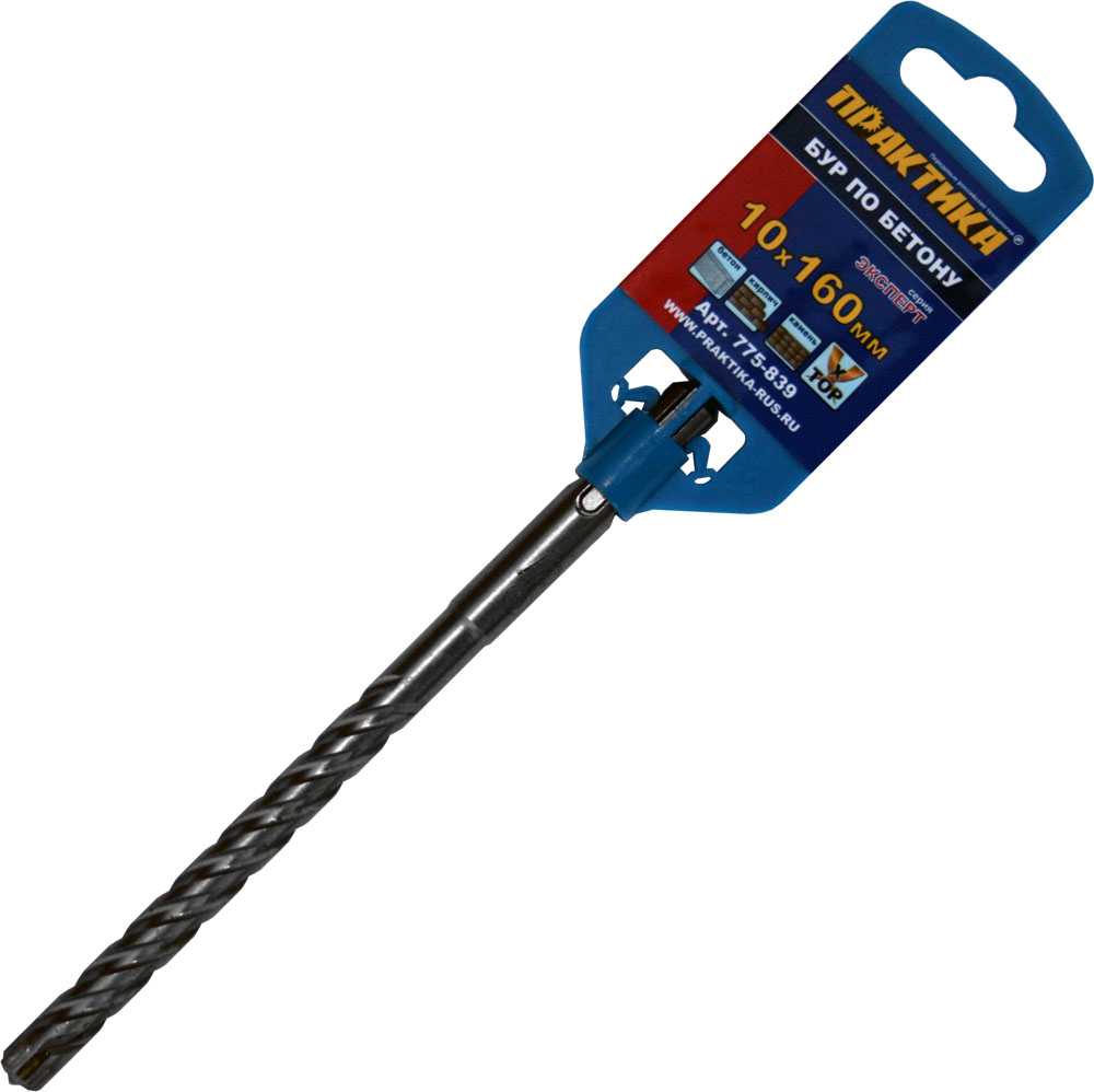 

Бур SDS plus ⌀10мм x 100мм/160мм ПРАКТИКА Эксперт (775-839)