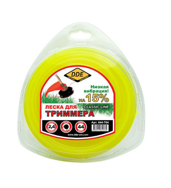 

Леска триммерная DDE Classic line, круг 2.4ммx44м (644-764), Classic line