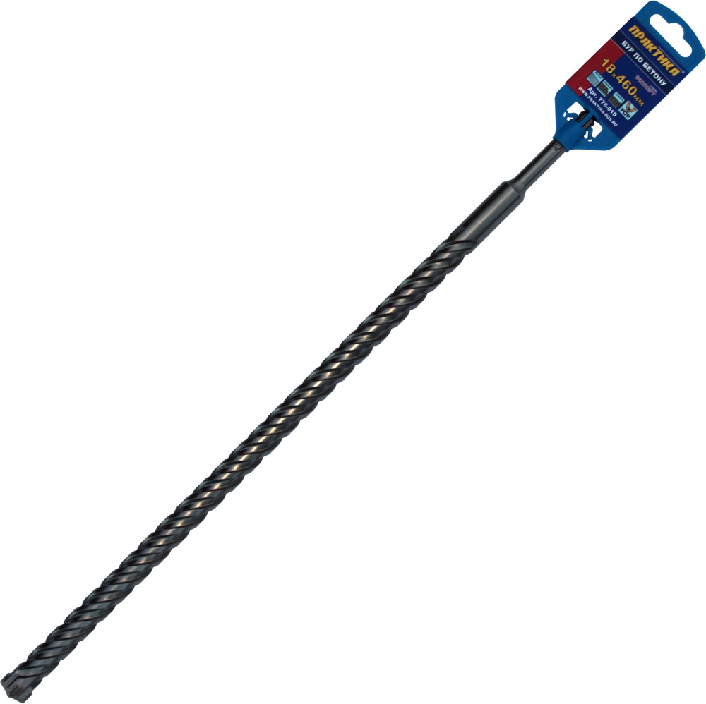 

Бур SDS plus ⌀18мм x 400мм/460мм ПРАКТИКА Эксперт (776-010)
