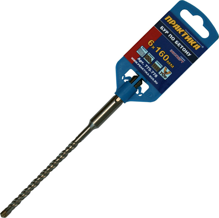 

Бур SDS plus ⌀6мм x 100мм/160мм ПРАКТИКА Эксперт (775-778)