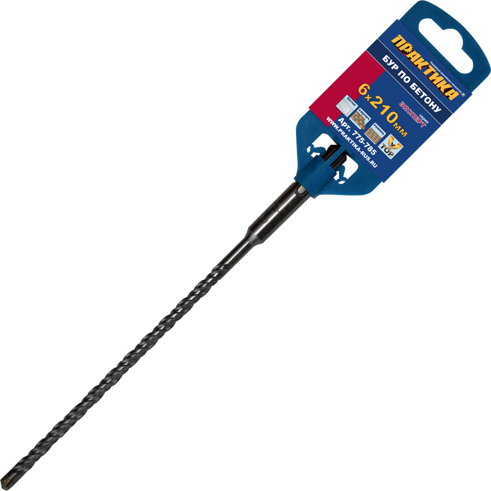 

Бур SDS plus ⌀6мм x 150мм/210мм ПРАКТИКА Эксперт (775-785)