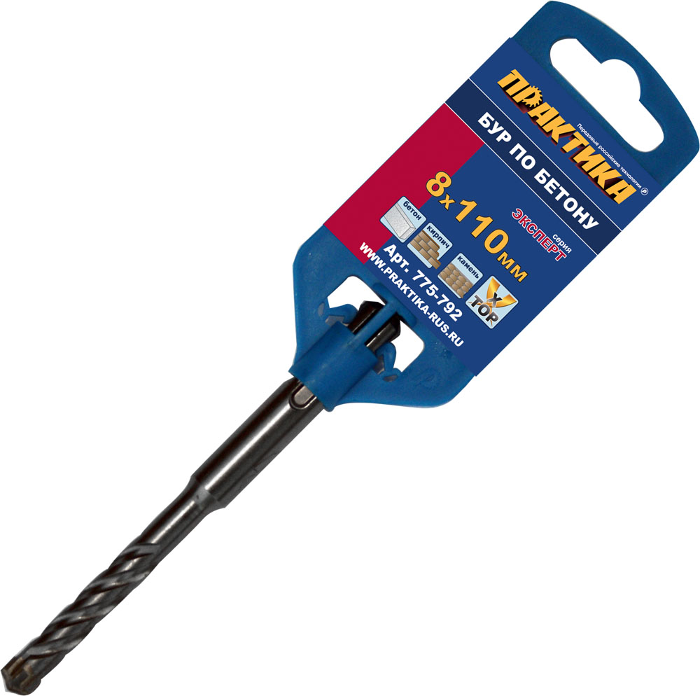 

Бур SDS plus ⌀8мм x 50мм/110мм ПРАКТИКА Эксперт (775-792)