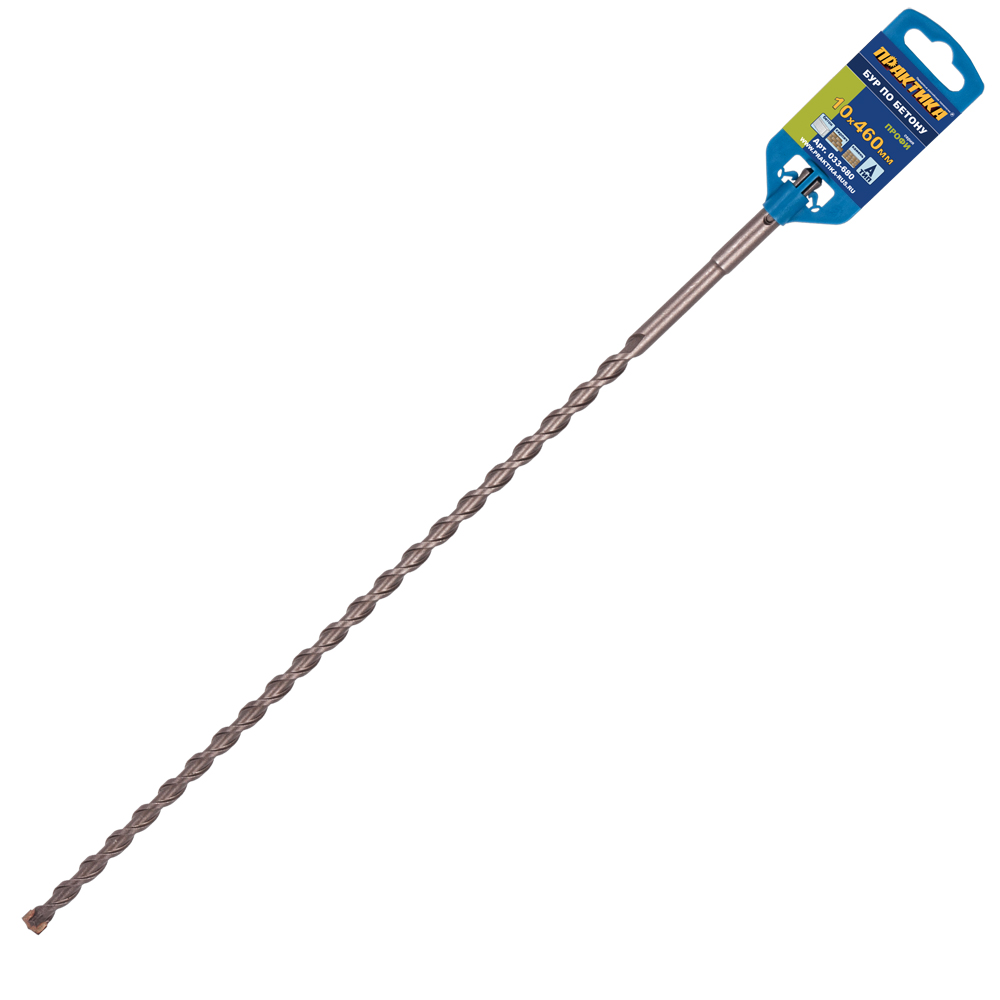 

Бур SDS plus ⌀10мм x 400мм/460мм ПРАКТИКА Профи (033-680)