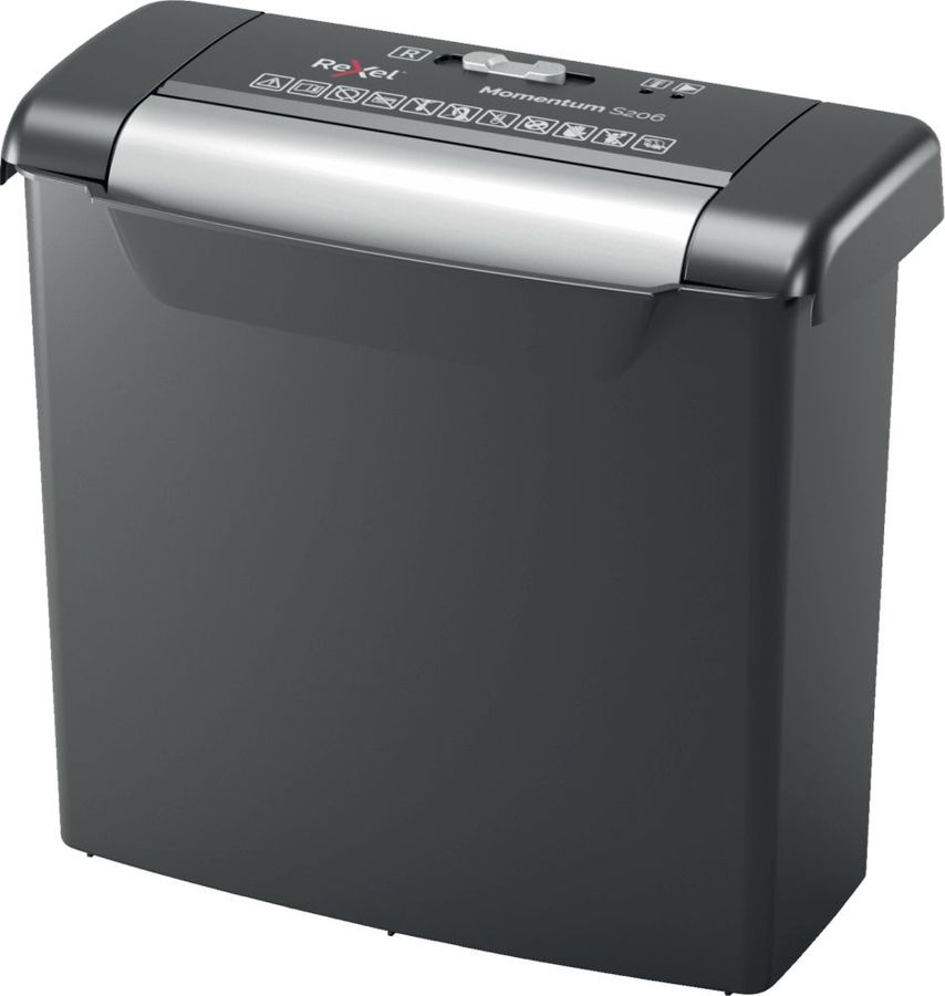 

Шредер Rexel Momentum S206, секретность P-2, полосы - 6мм, 9л, 6 листов (2104568EU), S206