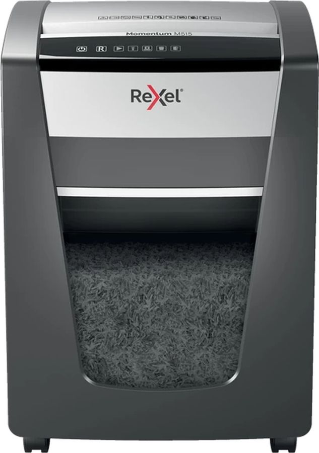 

Шредер Rexel Momentum M515 , секретность P-5, фрагменты - 2ммx1.5см, 30л, 15 листов, скрепки, скобы (2104577EU), M515