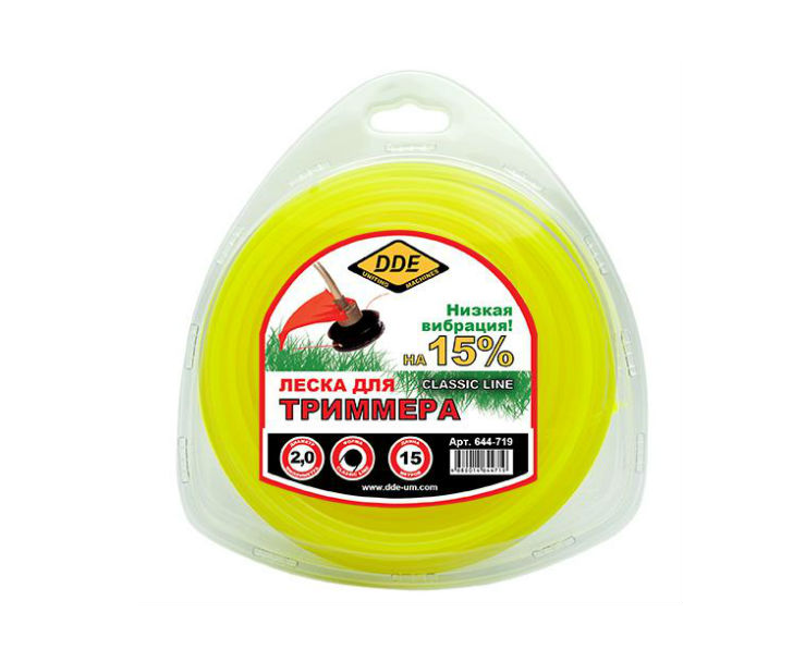 

Леска триммерная DDE Classic line, круг 2ммx15м (644-719), Classic line