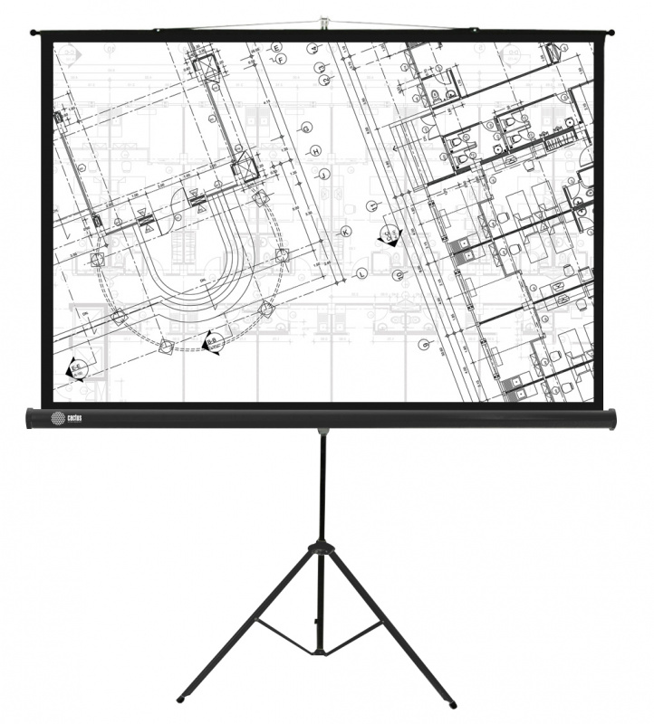 

Экран для проектора напольный рулонный Cactus Triscreen CS-PST-127X127 1:1, 127x127см, белый, Triscreen