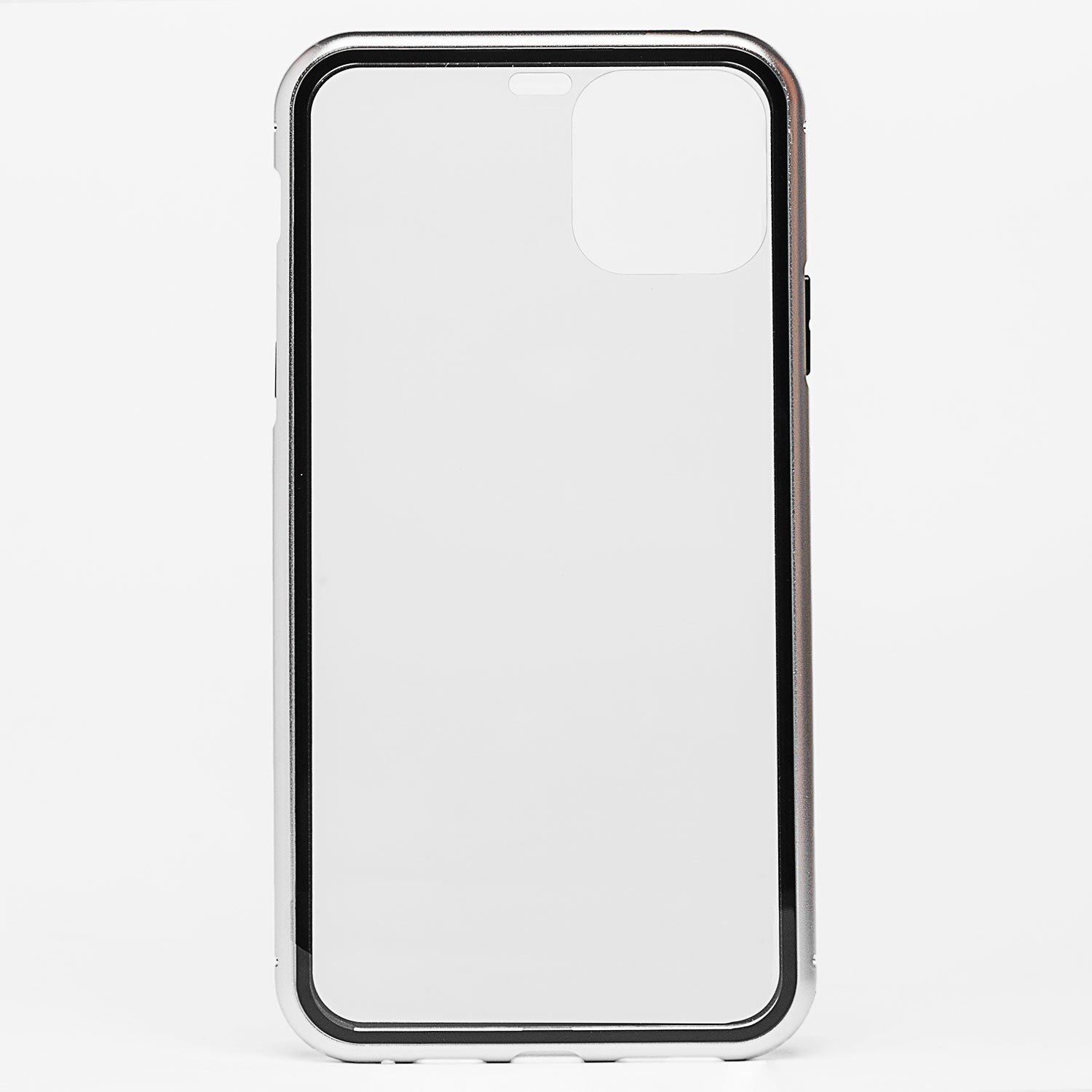 Чехол-накладка двусторонний 360 Magnetic Glass для смартфона Apple iPhone 11 Pro Max, серебристый (108700)