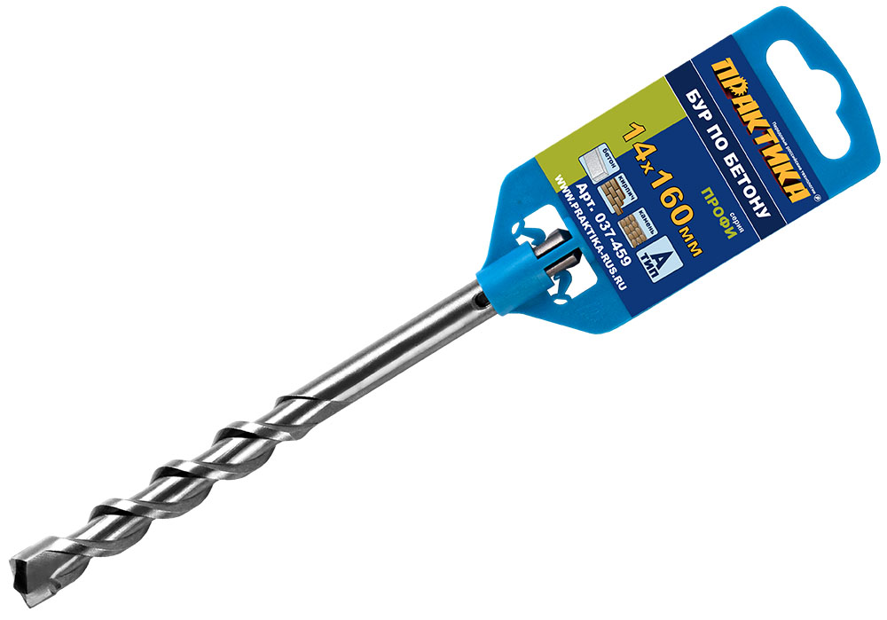 

Бур SDS plus ⌀14мм x 100мм/160мм ПРАКТИКА Профи (037-459)