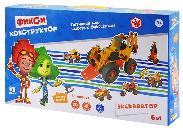 

Винтовой конструктор Big Tree Toys "Фиксики: Экскаватор 6 в 1", деталей: 92 (FIX0711-016), "Фиксики: Экскаватор 6 в 1"