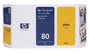 

Картридж струйный HP 80 (C4848A), желтый, оригинальный, объем 350мл, для HP Designjet 1050c / 1050c Plus / 1055cm / 1055cm Plus, 80