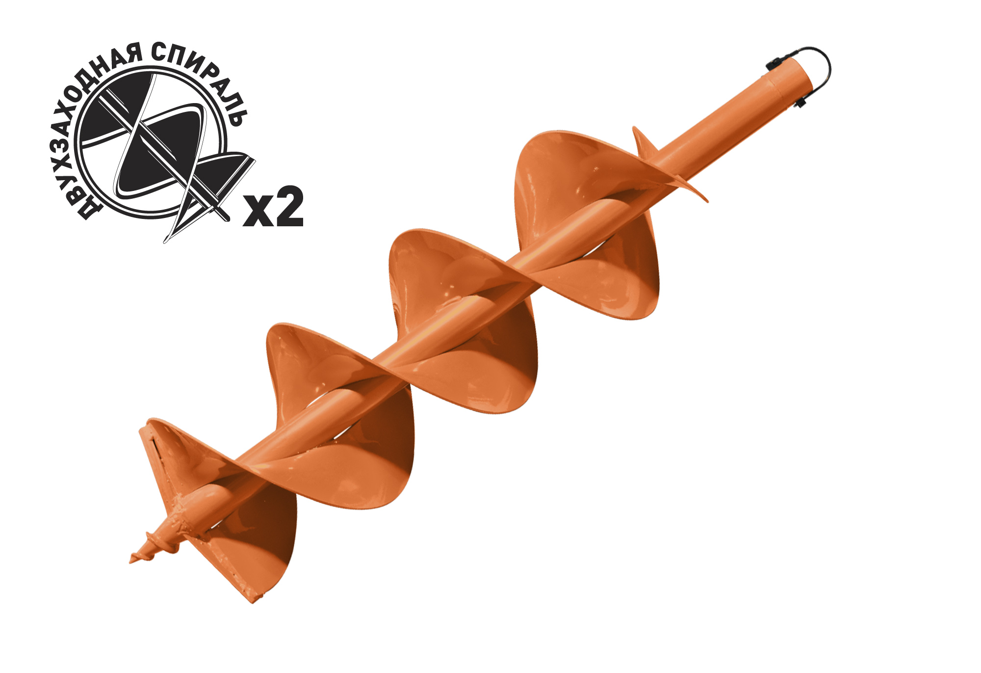 

Шнек для мотобура Carver GDB-200/2, двухзаходный для грунта, ⌀ 20 см, L= 80 см, диаметр соединения 2 см (01.003.00049), GDB-200/2