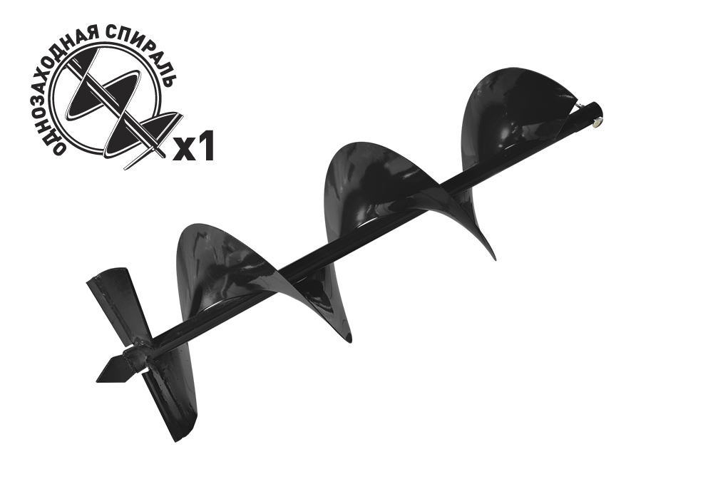 

Шнек для мотобура Carver AG-152, однозаходный для грунта, ⌀ 25 см, L= 80 см, диаметр соединения 2 см (01.003.00017), AG-152