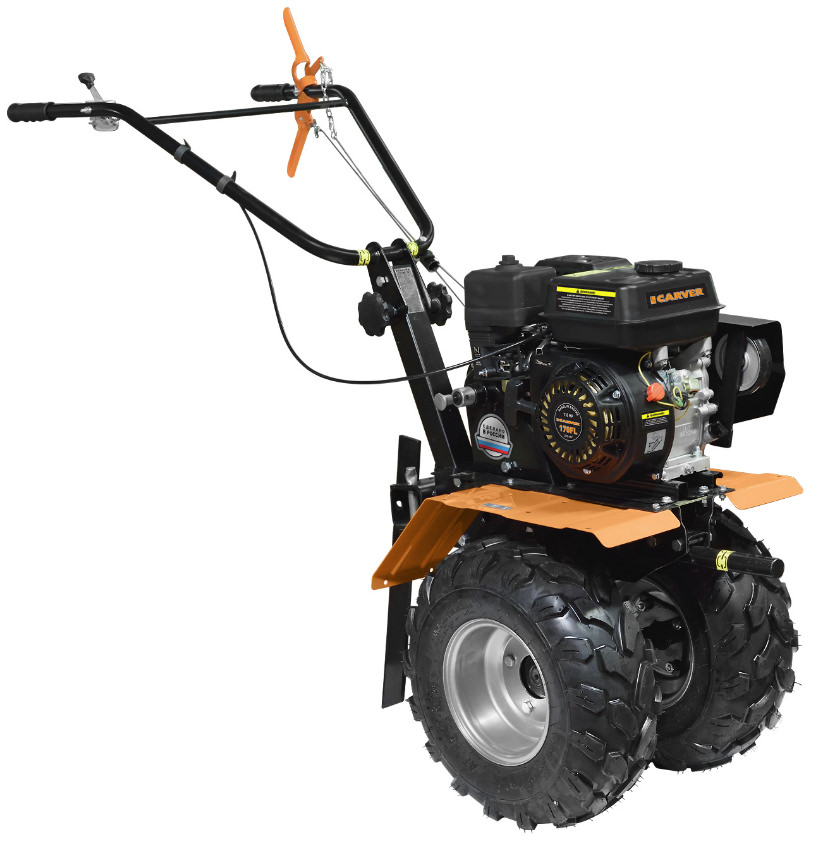 

Мотоблок Carver MT-701W, 7 л.с., бензиновый, максимальная ширина обработки 1.09м, глубина культивирования 30см, MT-701W