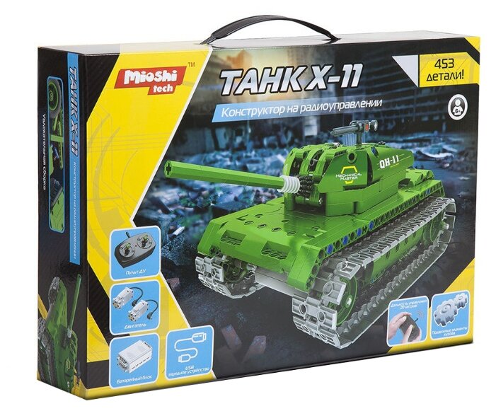 

Электромеханический конструктор Mioshi Tech "Танк X-11", деталей: 453 (MTE1201-061), "Танк X-11"